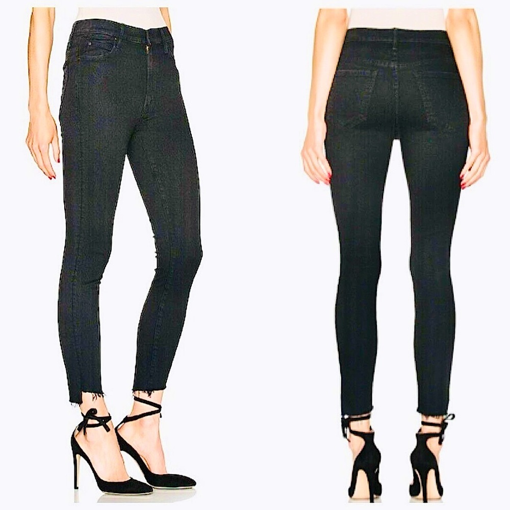 MOTHER Stunner Zip Ankle Step Fray Jeans Distressed Denim size 28 - Picture 4 of 15